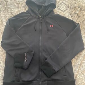 Ladies Under Armour Black zip up Hoodie Jacket large